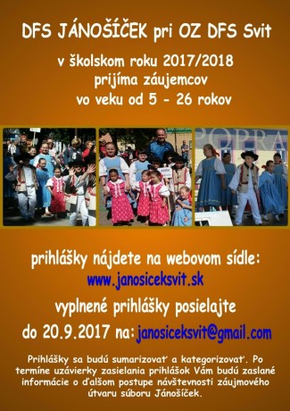 14 WEB Plagát Nábor DFSJ 2017-18